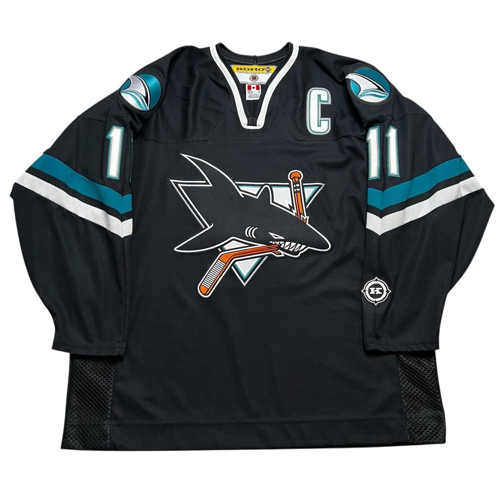 Koho Hockey Jersey Mens‎ XL Black San Jose Sharks Owen Nolan 11 Captain Vintage